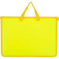 Папка-портфель пластиковая Attache Neon А4+ желтая (34x24.5 см, 1   отделение)