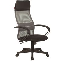 Уценка. Кресло для руководителя Easy Chair 655 TTW серое/черное  (искусственная  кожа/сетка/ткань, пластик). уц_меб