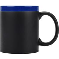 Кружка с покрытием для рисования мелом Да Винчи 320 мл керамика (черная/синяя)