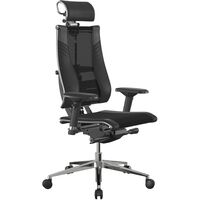 Кресло для руководителя эргономичные Метта Yoga 4DT B2-15D YM93 чёрное  (экокожа, металл)