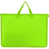 Папка-портфель пластиковая Attache Neon А4+ салатовая (34x4х24.5 см, 1   отделение)