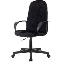 Кресло для руководителя Easy Chair 602LT чёрное (велюр, пластик)