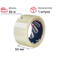 Клейкая лента упаковочная Unibob 700 50 мм x 66 м 47 мкм прозрачная