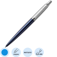 Ручка шариковая Parker Jotter цвет чернил синий, цвет корпуса синий  (артикул производителя 1953186)