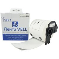 Картридж Vell VL-B-DK 22223 для принтера этикеток Brother (50 мм x 30.48  м, цвет  ленты белый, шрифт черный)