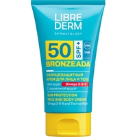 Крем солнцезащитный Librederm Bronzeada с Омега 3-6-9 и термальной водой  SPF50 150 мл