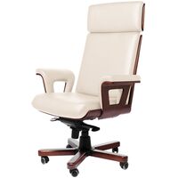 Кресло для руководителя Multi-Office Cadis A бежевое (натуральная кожа,  металл)