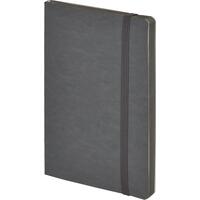 Ежедневник недатированный Attache Flex искусственная кожа Soft Touch А5  136 листов серый с фиксирующей резинкой (серый обрез)