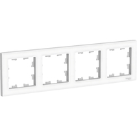 Рамка 4 поста Systeme Electric AtlasDesign белая (1240127)