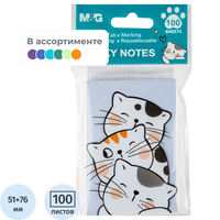 Стикеры M&G So Many Cats 76x51 мм 4 цвета (1 блок на 100  листов)