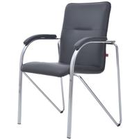 Конференц-кресло Samba Chrome черное (искусственная кожа, металл хромированный)