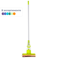 Швабра губчатая с отжимом Home Queen Чудо-спонж насадка пенополиуретан  27.5x5.5 см рукоятка 115 см металл