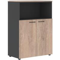 Шкаф для документов Jay JMC 85.3 полузакрытый (дуб каньон/антрацит, 856х452х1184 мм)