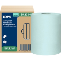 Материал протирочный нетканый Торк (Tork) Advanced бирюзовый (253 листа  в  рулоне) 352201