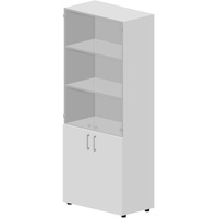 Шкаф для документов Artwood OMHS834TNBLBL со стеклом (белый,  800х440х1950 мм)