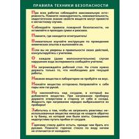Плакат Statuya по химии Правила техники безопасности (1000x1400 мм)