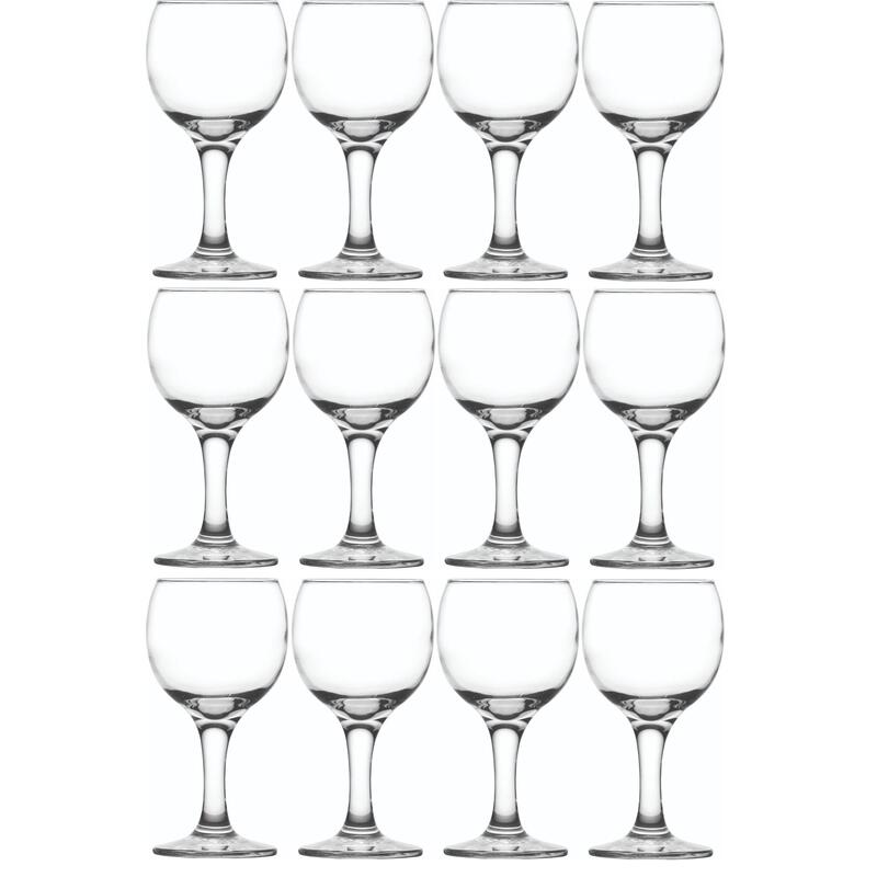 Набор бокалов для вина Pasabahce Бистро стеклянные 225 мл (12 штук в упаковке) – купить по выгодной цене в интернет-магазине | 1783790