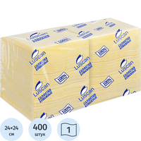 Салфетки бумажные Luscan Profi Pack 1-слойные 24х24 см жёлтые (400  листов в пачке)