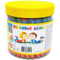Мелки восковые круглые 20 цветов (80 штук в упаковке)