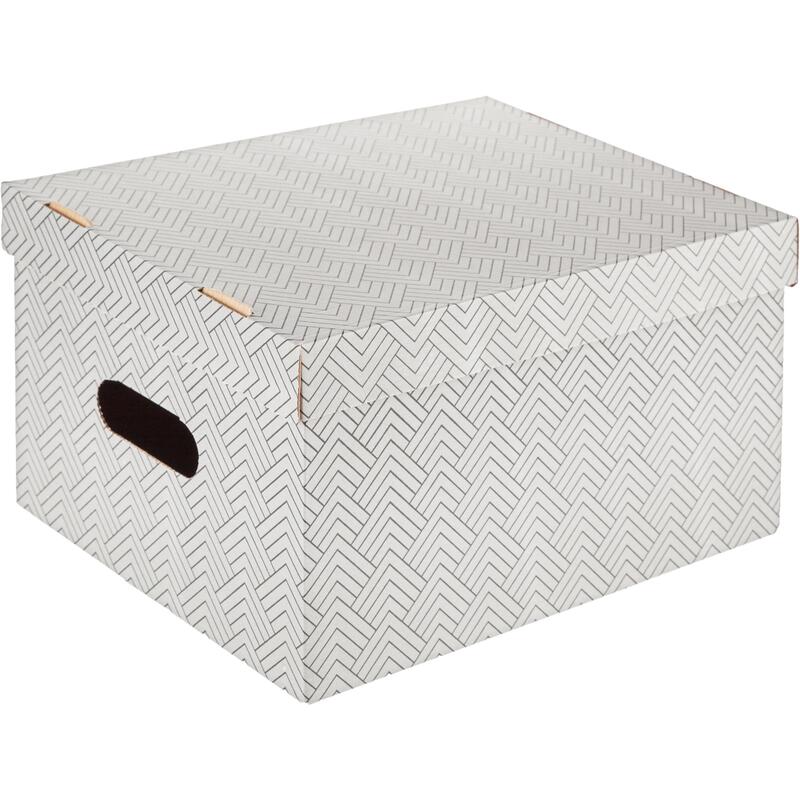 Коробка для хранения с крышкой РутаУпак 25х19х13см серый