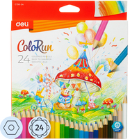 Карандаши цветные Deli 24 карандаша 24 цвета шестигранные