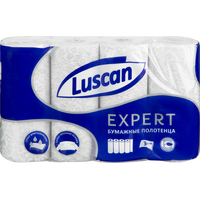 Полотенца бумажные Luscan Expert 3-слойные белые 4 рулона 11.25 метров