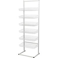 Стойка напольная Attache разборная на 6 лотков (белая, 189x62,5x45 см)