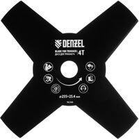 Диск для триммера Denzel 255х25.4 мм 4 лезвия (96366)