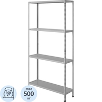 Стеллаж металлический Cobalt Shelf MS KD серый 4 полки 800х300х1750 мм