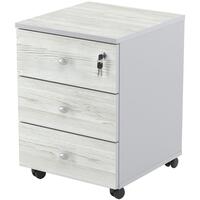 Тумба подкатная Easy Standard LT с замком (сосна/серый, 400x420x563 мм,  3 ящика)