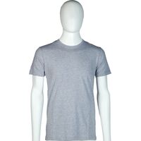 Футболка серый меланж короткий рукав 100% хлопок (размер 60-62 (XXXL))