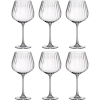 Набор бокалов для красного вина Crystal Bohemia Columba Optic 640 мл (6  штук в упаковке)