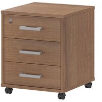 Тумба подкатная Арго АТЛ-03 с замком (орех гварнери, 440х450х580 мм, 3  ящика)
