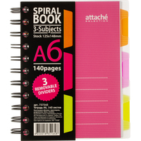 Бизнес-тетрадь Attache Selection Spiral Book A6 140 листов розовая в  клетку на спирали (125x146 мм)