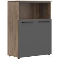 Шкаф для документов Morris Trend MMC 85.3 полузакрытый (антрацит/кария пальмира, 854х423х1188 мм)