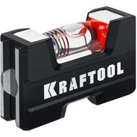 Уровень пузырьковый Kraftool A-rate control 1 глазок 76 мм магнитный  фрезерованный (34787)