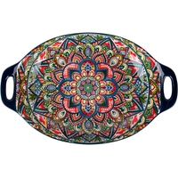 Блюдо сервировочне фарфоровое с ручками Nouvelle Home Arabesque 31x20 см