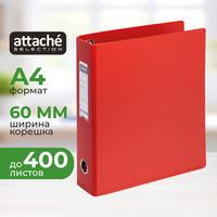 Папка на 4-х кольцах Bantex (Attache Selection) коллекция Strong A4 60   мм красная до 400  листов