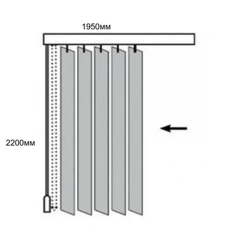 Карниз для вертикальных жалюзи 220 см