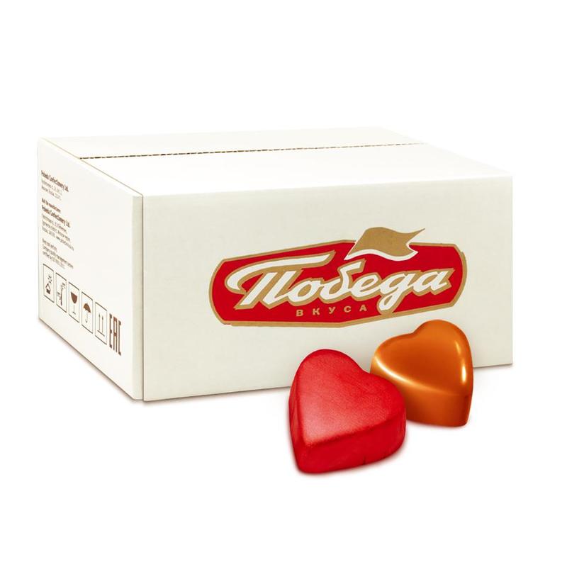 Упаковка для конфет с окном в виде сердца - 