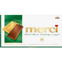 Шоколад Merci молочный Лесной орех и миндаль 100 г