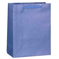Пакет подарочный бумажный синий (26x32x12 см)