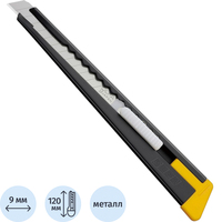 Нож канцелярский Olfa OL-180-Black с металлическим корпусом (ширина лезвия 9 мм)