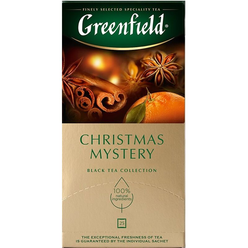 Чай черный Greenfield Christmas Mystery 25 пакетиков (пряности, цитрус) – выгодная цена – купить товар Чай черный Greenfield Christmas Mystery 25 пакетиков (пряности, цитрус) в интернет-магазине Комус