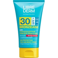 Крем солнцезащитный Librederm Bronzeada с Омега 3-6-9 и термальной водой  SPF30 150 мл