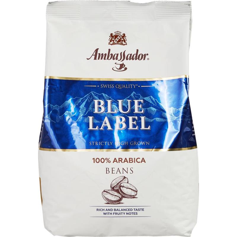 Кофе в зернах Ambassador Blue Label 100% арабика 1 кг – выгодная цена – купить товар Кофе в зернах Ambassador Blue Label 100% арабика 1 кг в интернет-магазине Комус
