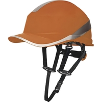Каска защитная Delta Plus Baseball Diamond V Up оранжевая с храповым  механизмом светящаяся (DIAM5UPORFL)