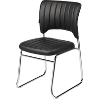 Стул офисный Easy Chair 809VPU черный (искусственная кожа, металл  хромированный)