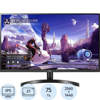Монитор 27" LG 27QN600-B черный (27QN600-B.ARUZ)