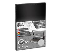 Обложки для переплета пластиковые ProfiOffice A4 180 мкм прозрачные глянцевые (100 штук в упаковке)